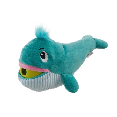 Big Mouthz Interactive Plush Dog Puzzle with Treat Ball, Blue product image