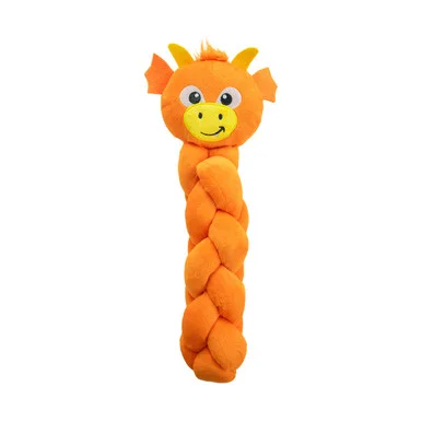 Twistiez Interactive Plush Dog Treat Puzzle, Dragon, Orange product image