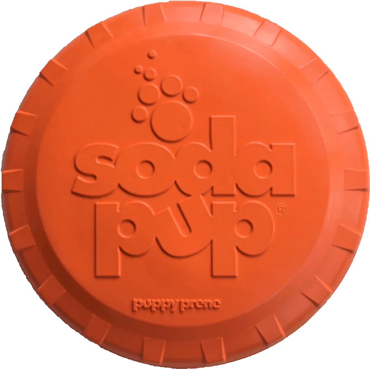 Bottle Top Flyer Rubber Frisbee for Dogs | Orange | Vet Approved product image