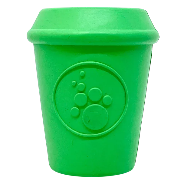 Coffee Cup Rubber Dog Chew Toy for Power Chewers | Treat Dispenser product image