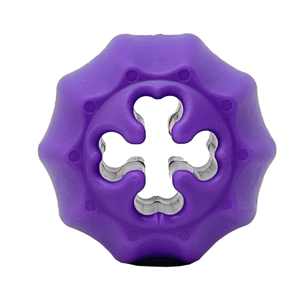 Cross Bones Bully Stick Holder & Chew Toy for Heavy Chewers | Purple product image