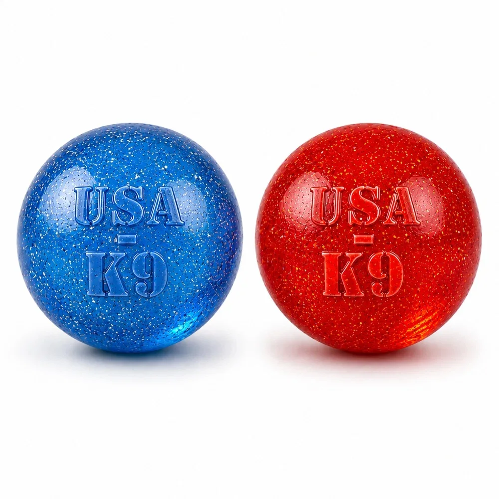 Glitter Ball 2-Pack Dog Toy | Soft Rubber Floating Fetch Ball with Treat Dispenser product image