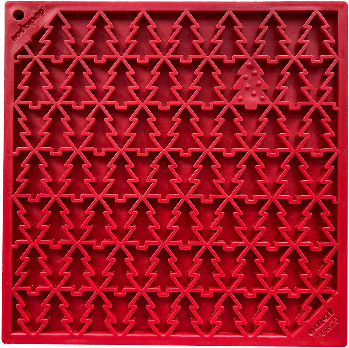 "Peace" Christmas Tree emat - Enrichment Lick Mat for Dogs and Cats | Christmas Tree design product image